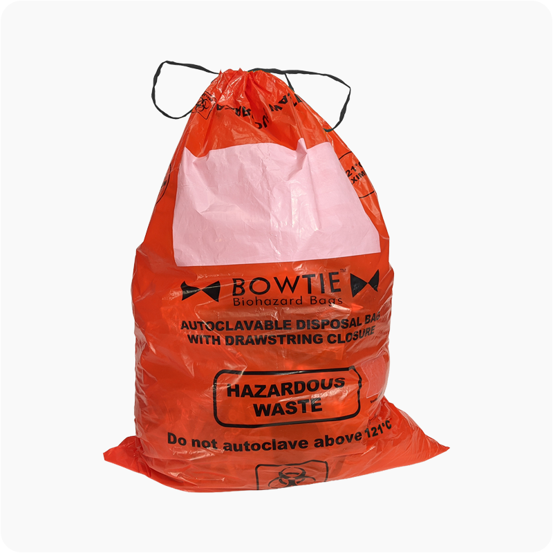 BowTie™ Bolsas para residuos biológicos, con cordón e indicador, 100 pzas