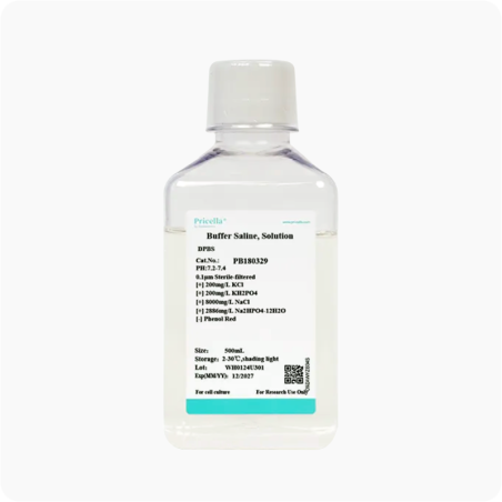 DPBS 1× sin Ca/Mg y sin Rojo Fenol 500 mL | Buffer Dulbecco (PB180329)