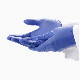 Guantes de examen nitrilo Layer4 Comfort talla S, 200 pzas | Agarre en húmedo, sin látex